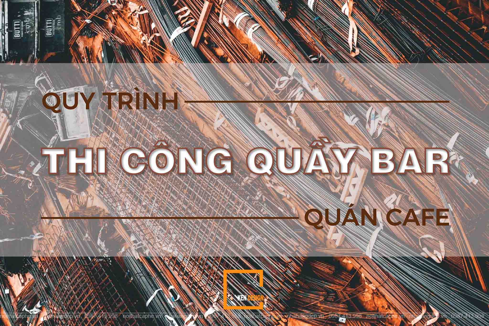 thi công quầy bar quán cafe